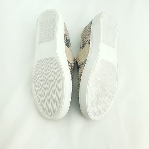 Fergalicious By Fergie Womens Beige Snakeskin Print Round Toe Slip On Shoes Sz 7 - Picture 6 of 11